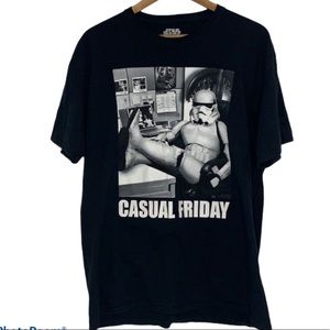 Star Wars Stormtrooper Causal Friday Tee Sz LT
